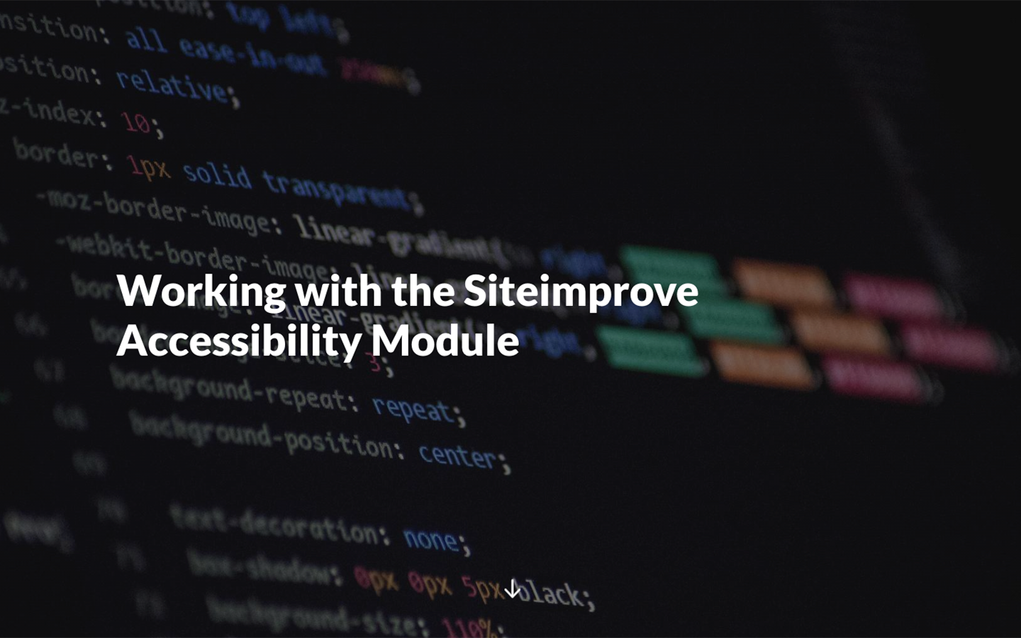 Working with the Siteimprove Accessibility Module